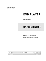 OPPO Digital DVD Player DV-970HD User manual