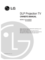 LG Electronics Projection Television RU-44SZ63D User manual