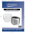 LifeSource Blood Pressure Monitor UB-511 User manual