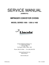 Lincoln Impinger Conveyor Oven Series 1200 User manual
