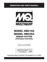 MQ Multiquip HBC19A-25A User manual