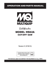 MULTIQUIP Saw HS62A User manual