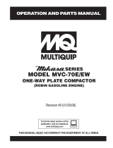 MQ Multiquip Garbage Disposal MVC-70E/EW User manual