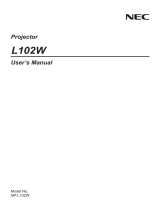 NEC NP-L102W User manual