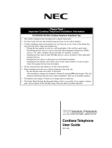NEC Cordless Telephone DS1000/2000 User manual