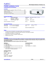 NEC Home Theater System P350W User manual