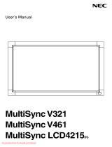 NEC MultiSync LCD4215 User manual