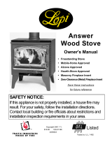 Lopi Stove Answer Wood Stove User manual