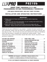 Lux Products Thermostat p621ub User manual
