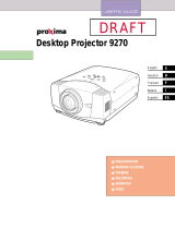 Proxima ASA Projector DP9270 User manual