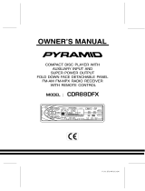 Pyramid Car Audio CD Player CDR88DFX User manual
