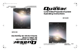 Quasar SR5144E - 51" PROJECTION TV User manual