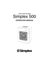 Simplex 500 User manual
