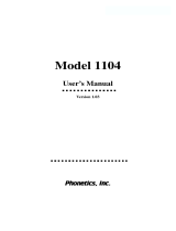 Phonetics 1104 User manual