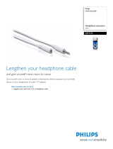 Philips SJM2102 Headphone extension 3.6 m Universal cable User manual