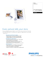 Philips Digital Photo Frame 7FF1AW/75 User manual