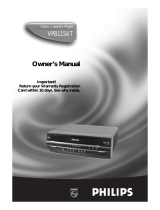 Philips VCR VPB115AT User manual