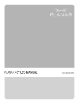 Planar Flat Panel Television 40" User manual