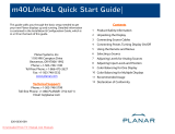 Planar m46L User manual