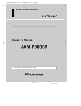 Pioneer AVM-P9000R User manual
