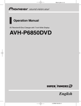 Pioneer AVH-P6850DVD User manual