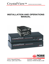 Rose electronic Switch CrystalView TWISTED PAIR KVM EXTENDER User manual