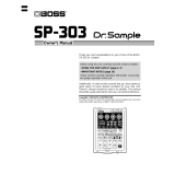 Roland Network Card SP-303 User manual