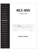 Rotel CD Player RCC-955 User manual