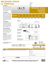 RSA Lighting Indoor Furnishings PAR20 User manual