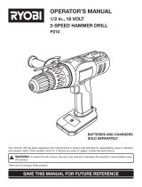 Ryobi Drill P210 User manual