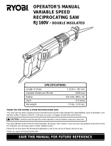 Ryobi RJ160V User manual