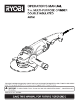 Ryobi Grinder AG700 User manual