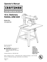 Craftsman Saw 315.220100 User manual