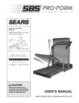 Sears Treadmill 831.297681 User manual