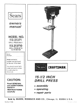 Sears Drill 113.21371 User manual