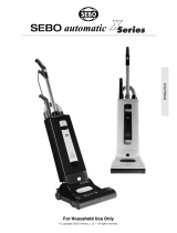 Sebo Vacuum Cleaner X4 User manual