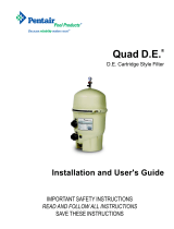 Pentair D.E. Cartridge Style Filter User manual