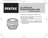 Pentax INTERCHANGEABLE LENS User manual
