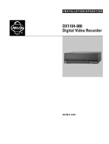 Pelco DVR DX1104-080 User manual