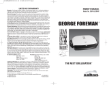 George Foreman Kitchen Grill GRP4 User manual