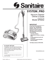 Sanitaire Vacuum Cleaner SP6952 User manual