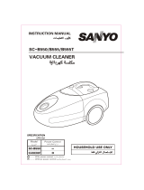 Sanyo Vacuum Cleaner SC-B555T User manual