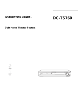 Sanyo Home Theater System DC-TS760 User manual