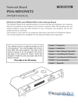 Sanyo POA-MD13NET2 User manual