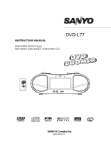 Sanyo Portable DVD Player DVD-L77 User manual