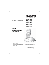Sanyo Cordless Telephone CLT-J30 User manual