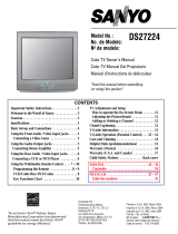 Sanyo CRT Television DS27224 User manual