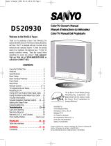 Sanyo CRT Television DS20930 User manual