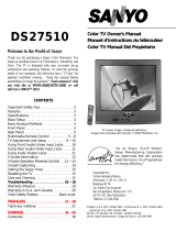 Sanyo CRT Television DS27510 User manual