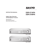 Sanyo DVR DSR-3709PA User manual